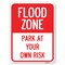 Signmission Flood Zone Heavy-Gauge Aluminum Rust Proof Parking Sign, 18" x 24", A-1824-23951 A-1824-23951 - alternate 1